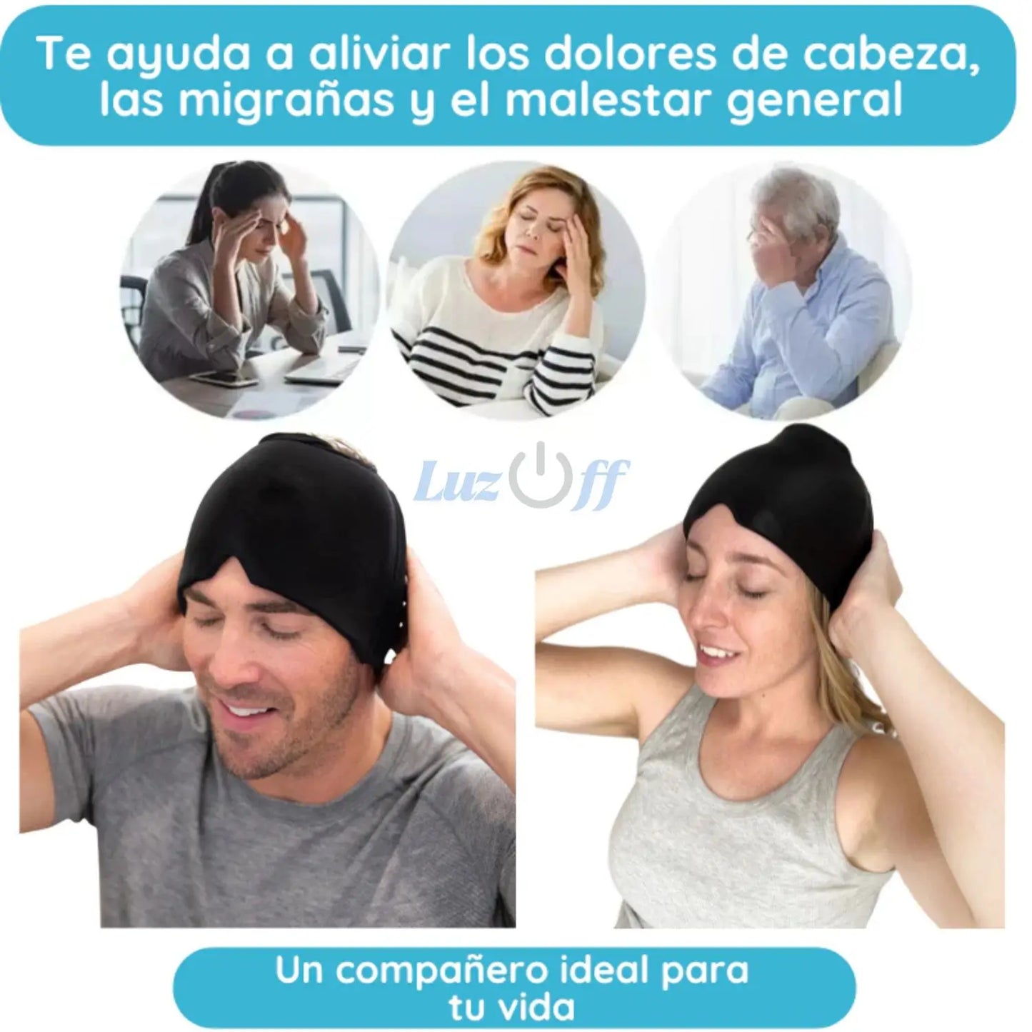 LuzOff - Gorro anti-migraña frio calor